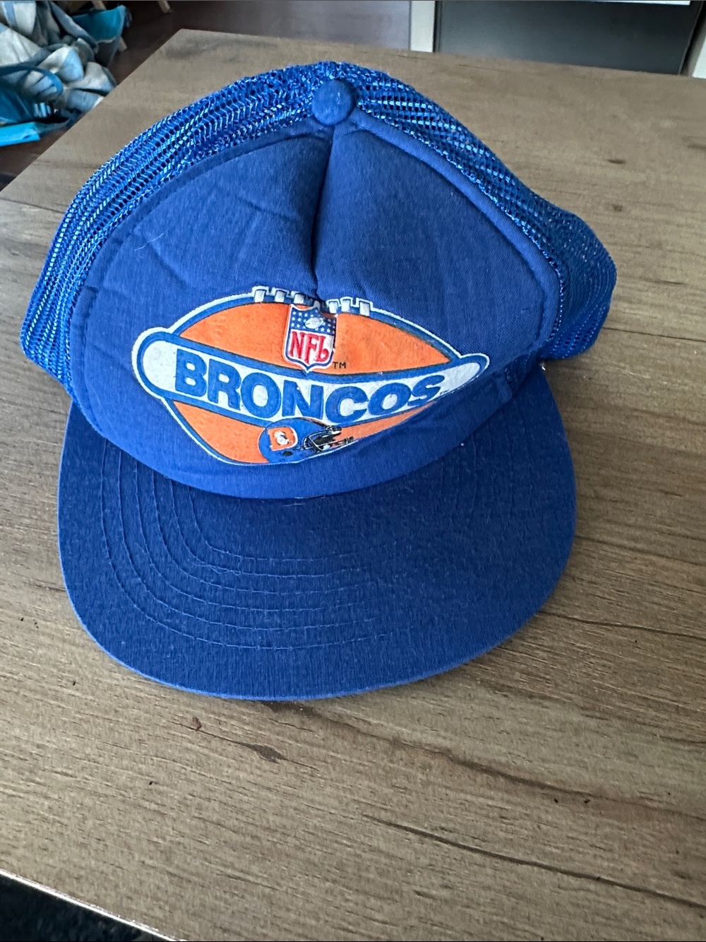 Denver Broncos Blue Trucker Hat - NFL Logo